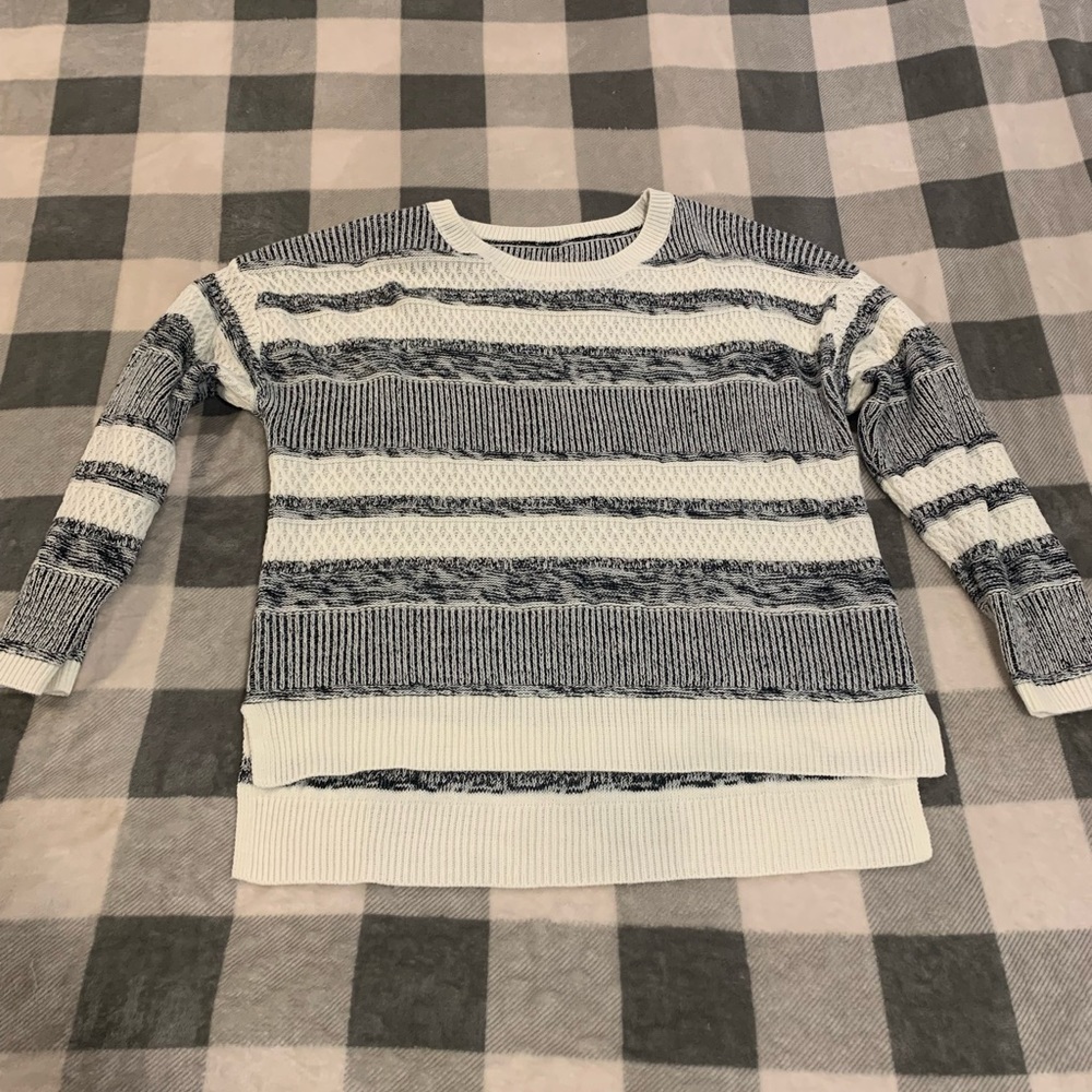 Black and White Striped Sweater